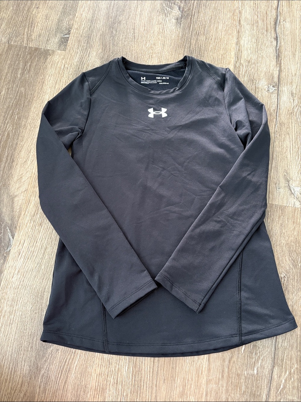 Under Armour Black Long-Sleeve Girls' Performance Tee